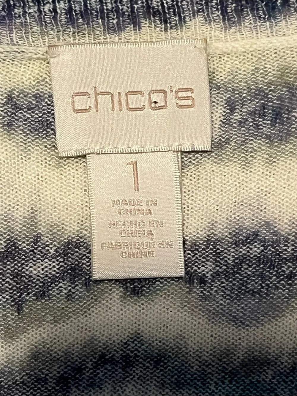 Chicos Linen Cardigan in Purple, Blue & Yellow 1
